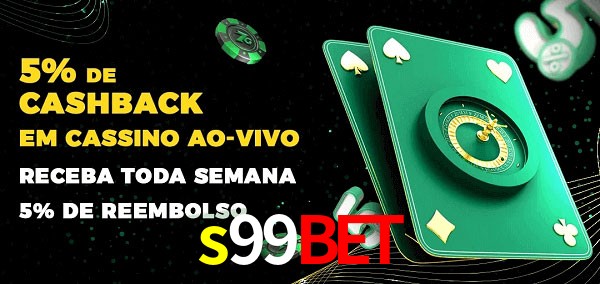 Promoções do cassino ao Vivo s99bet